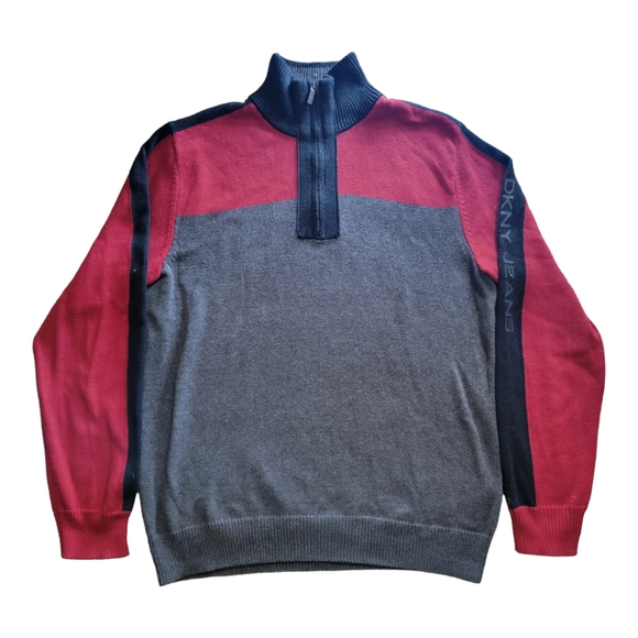 DKNY Quarterzip Men's Medium Sweater - Picture 3 of 7